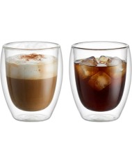 Pohár MagicHome Cappuccino na kávu/čaj, termo s dvojitou stenou, 290 ml, bal. 2 ks