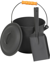 Vedro Strend Pro na popol, s lopatkou, 5,5 lit., 21,5x19,5 cm