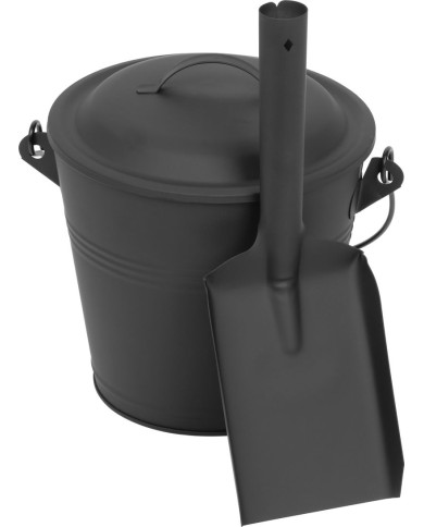Vedro Strend Pro na popol, s lopatkou, 5,5 lit., 21,5x19,5 cm