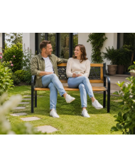 Lavica záhradná ADRIANA kov+drevo GARDENKUS