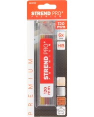 Tuha Strend Pro Premium, náhradná, pre tesársku ceruzku, značkovacia, 6 ks, mix farieb, 120 mm