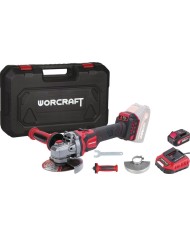 SET Brúska Worcraft CAG-S20LiBEN-125, 125 mm, uhlová, s reguláciou otáčok, 20 V Li-ion, bezuhlíková, 1x 4,0 Ah akumulátor, 1x 2,