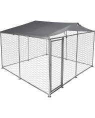 Voliéra Strend Pro, pre psa, klietka, so strechou, 3x3x2,1 m