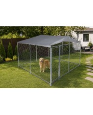 Voliéra Strend Pro, pre psa, klietka, so strechou, 3x3x2,1 m