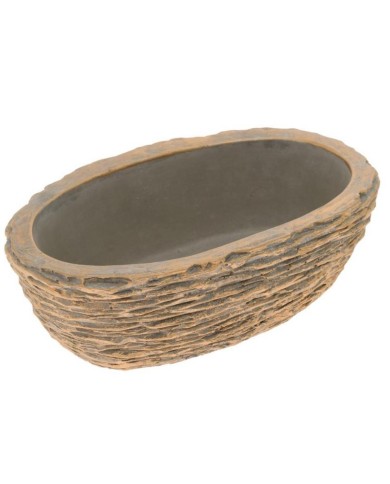 Dekorácia/obal náhrobná oval 25cm bledo-sivo-zlatý