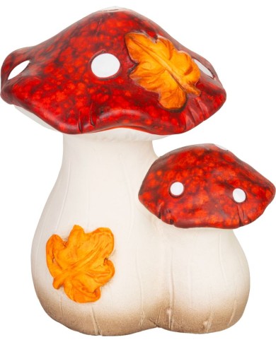 Dekorácia MagicHome Nature, huby, terakota, 9x12x13,6 cm