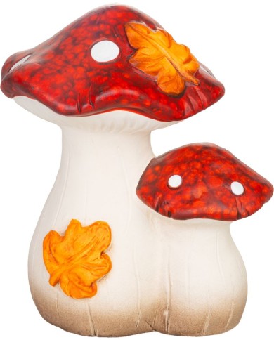Dekorácia MagicHome Nature, huby, terakota, 9x12x13,6 cm