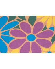 Rohožka MagicHome, pred dvere, Flowers, plast/latex, 40x60 cm