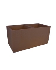 Truhlík kvetináč 390x780 mm KARO ECO COFFEE DESKA espresso výška 394 mm na kolieskach KLC