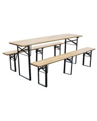 Set pivný DORTMUND Standard3, stôl 175x45x75 cm, 2x lavica 175x23x47 cm, drevo 25 mm