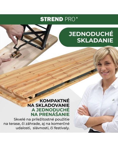 Set pivný DORTMUND Standard3, stôl 175x45x75 cm, 2x lavica 175x23x47 cm, drevo 25 mm