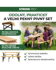 Set pivný DORTMUND Standard3, stôl 175x45x75 cm, 2x lavica 175x23x47 cm, drevo 25 mm