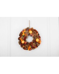 Veniec MagicHome Nature, jesenný, oranžový, 30 cm