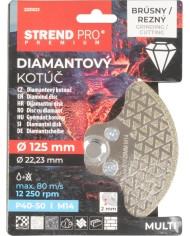 Kotúč Strend Pro Premium, 125 mm, M14, diamantový, rezný a brúsny, obojstranný