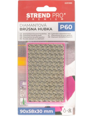 Hubka Strend Pro Premium, 90x58x30 mm, P60, brúsna, diamantová, pre obkladačov
