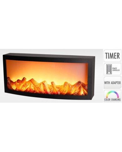 Ohnisko/krb LED 58x25 cm adaptér s časovačom