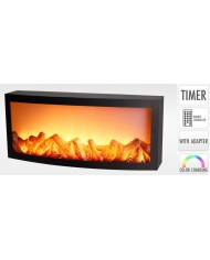 Ohnisko/krb LED 58x25 cm adaptér s časovačom