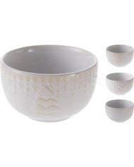 Miska vianočná 800 ml porcelán biela mix