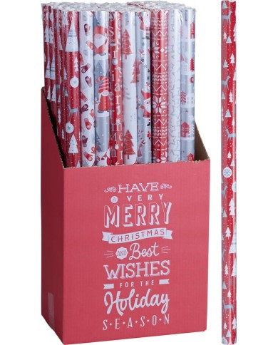 Papier baliaci vianočný 70x150 cm sada 3 ks mix