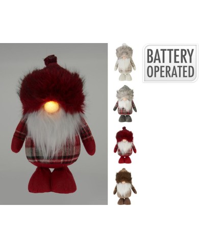 Postavička trpaslík LED 36 cm polyester mix