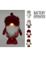 Postavička trpaslík LED 36 cm polyester mix
