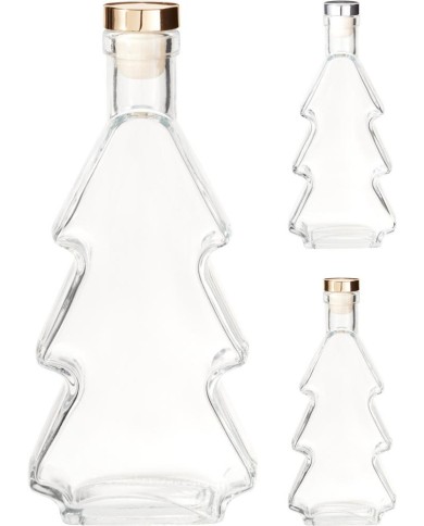Fľaša 280 ml stromček sklo mix