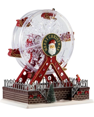 Dekorácia MagicHome Vianoce, ruské koleso, otočné, LED, plastové, 16x23x27 cm