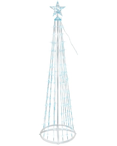 Dekorácia MagicHome Vianoce, stromček, 190xLED, studená biela, plast-meď, 50x180 cm