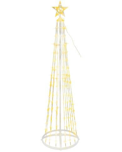 Dekorácia MagicHome Vianoce, stromček, 190xLED, teplá biela, plast-meď, 50x180 cm