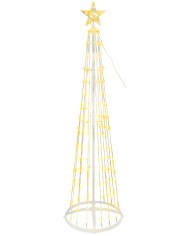 Dekorácia MagicHome Vianoce, stromček, 190xLED, teplá biela, plast-meď, 50x180 cm