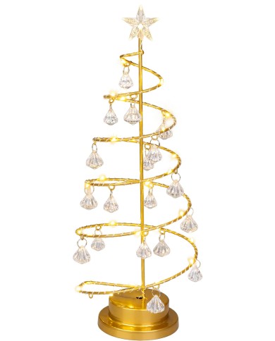 Dekorácia MagicHome Vianoce, Stromček, 30xLED teplá biela, IP20, 2xAA, 40 cm