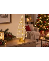 Dekorácia MagicHome Vianoce, Stromček, 30xLED teplá biela, IP20, 2xAA, 40 cm