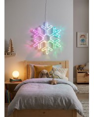 Dekorácia MagicHome Vianoce, Vločka, 90xLED RGB, 50x0,6x43 cm