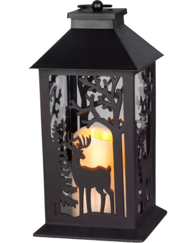 Lampáš MagicHome Vianoce, Jeleň, 1xLED teplá biela, 3xAAA, IP20, 14x14x30 cm