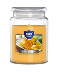 Sviečky AURA, v skle, sladké mango, 100h, 500g