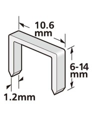 Spony Strend Pro Premium J906, 6 mm, sponky do sponkovačky, 1.2x10.6 mm, bal. 1000 ks
