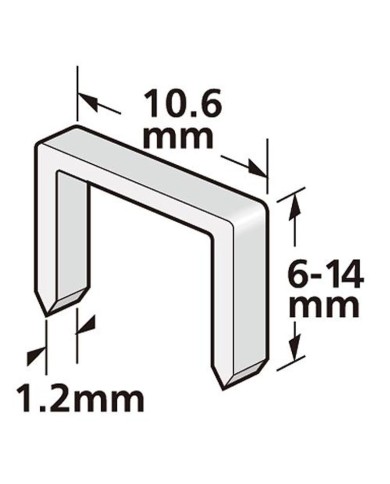 Spony Strend Pro Premium J908, 8 mm, sponky do sponkovačky, 1.2x10.6 mm, bal. 1000 ks
