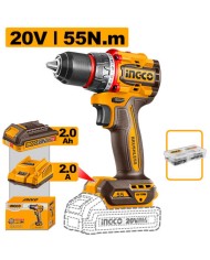 Vŕtačka bezkartáčová LI-Ion CDLI205582E INGCO INDUSTRIAL AKU 20V, 55Nm, P20S KIT s akumulátorom a nab.