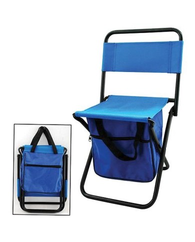 Stolička Strend Pro CC4101, skladacia, modrá, kempingová, rybárska, s úložným priestorom 20x25x47 cm