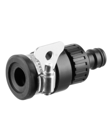 Adaptér DY8012, 1/2", Snap-In, na záhradnú hadicu, s kovovou sponou