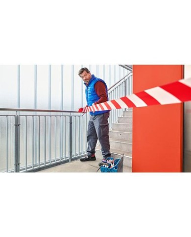 Páska tesa® SIGNAL, 80 mm, výstražná, červená/biela, L-100 m