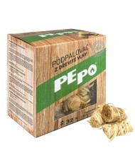 Podpaľovač PE-PO® drevitá vlna, 32 ks, rozpaľovač na gril, kachle, krby, pece