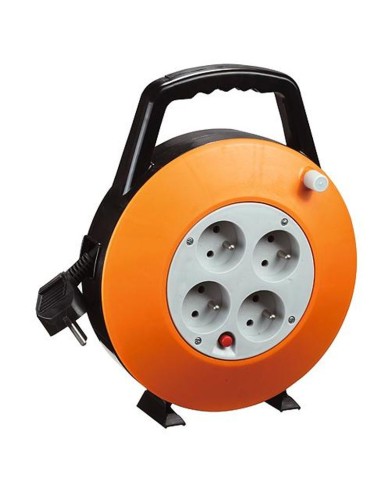 Kábel Strend Pro CR040, predlžovací, L-7.5 m, 4x zásuvka, na bubne