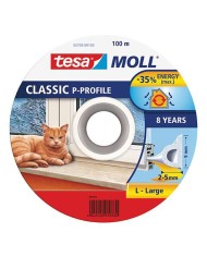 Tesnenie tesamoll® profil P, 9 mm, biele, L-100 m, na okná a dvere,