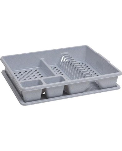 Odkvapkávač Curver® 173460, na kuchynský riad, šedý Lux, 45x38x9 cm