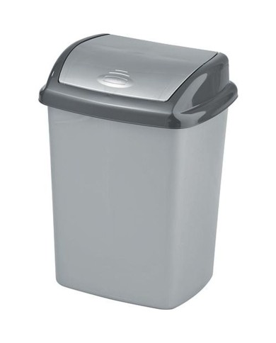 Kôš Curver® DOMINIK 25 lit., strieborný/grafitový, na odpad