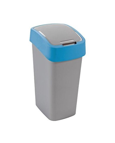 Kôš Curver® FLIP BIN 9 lit., šedostrieborný/modrý, na odpad