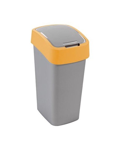 Kôš Curver® FLIP BIN 25 lit., šedostrieborný/žltý, na odpad
