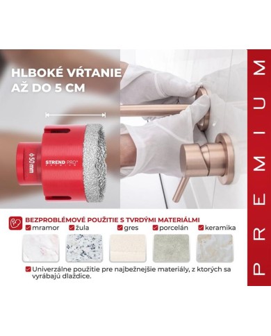 Vyrezávač Strend Pro Premium DCB11, 50 mm, M14, korunka, diamant, professional