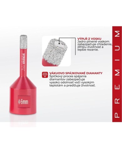 Vyrezávač Strend Pro Premium DCB11, 6 mm, M14, HD, korunka, diamant, professional